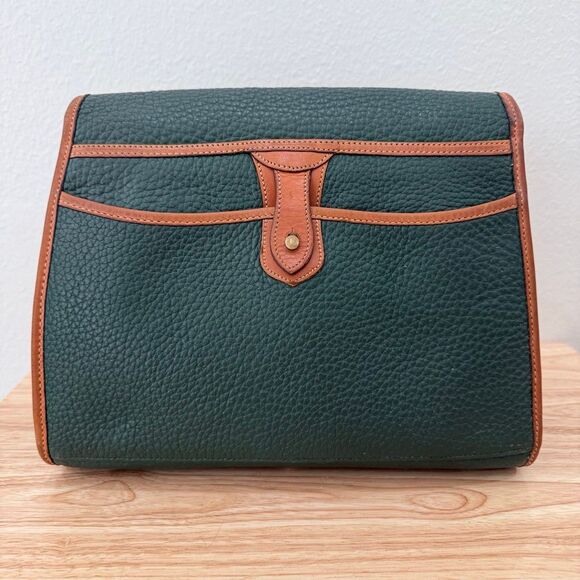 Vintage Green Dooney & Bourke Leather Equestrian Crossbody Medium Essex Purse - Picture 5 of 14